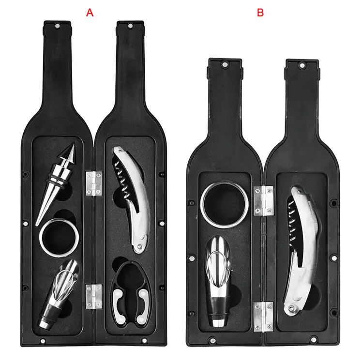Flaschenform Plastikkasten Weinset