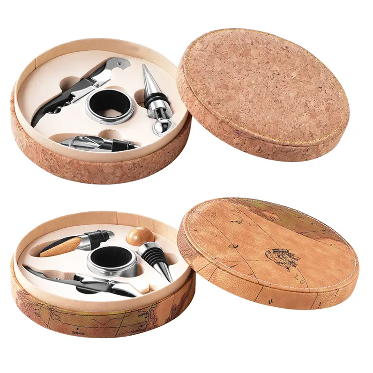 Korkbox PU -Weinset