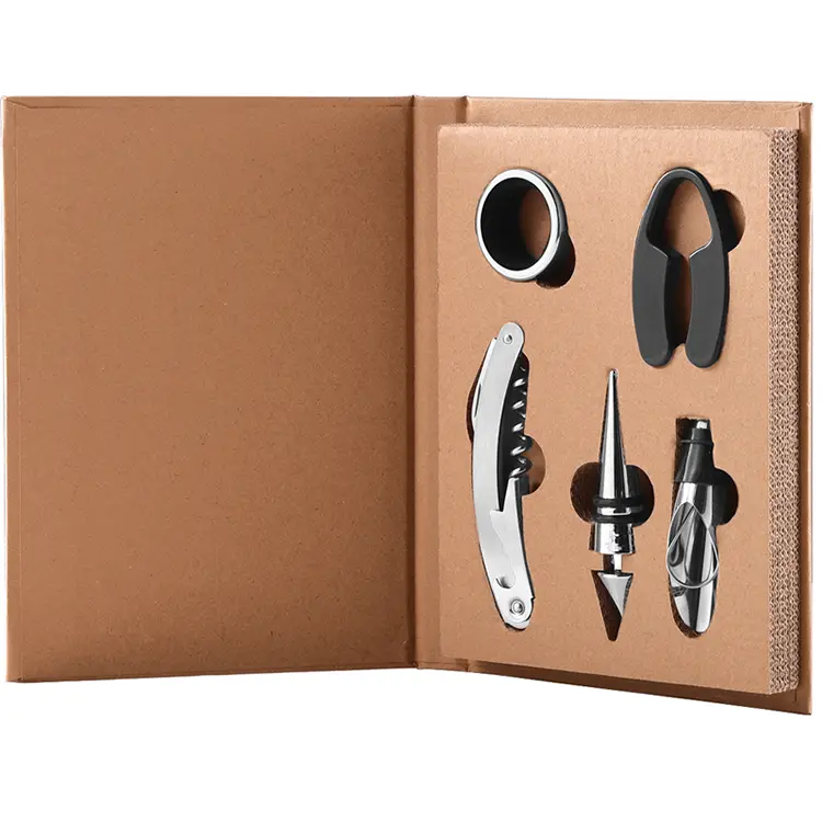 Kraftpapier Farbbox Weinset