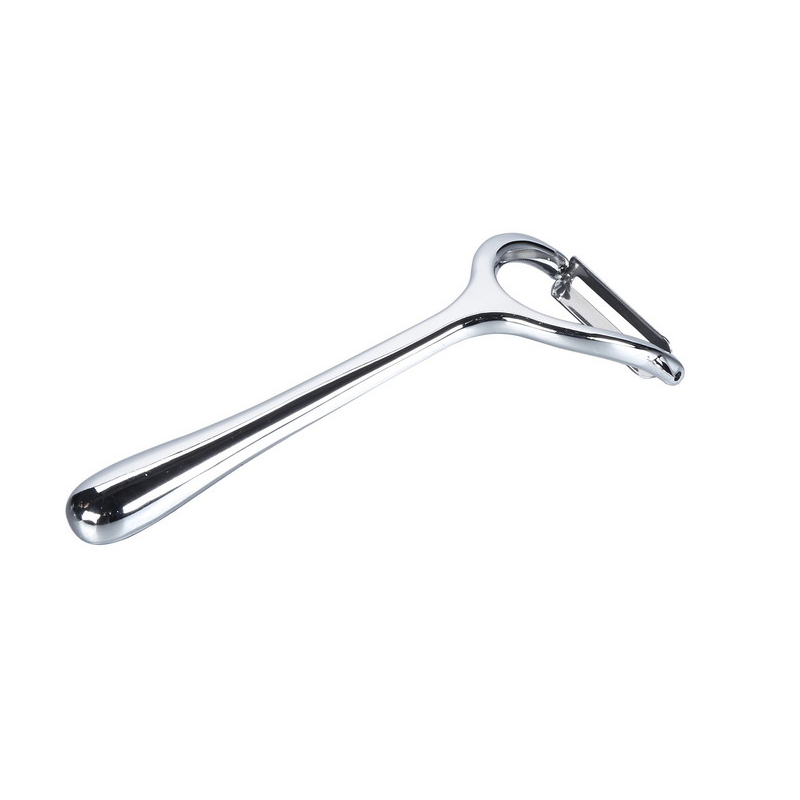 Großer Bogenschäler aus Zinklegierung, Edelstahlklinge, Gemüse- und Obstschäler